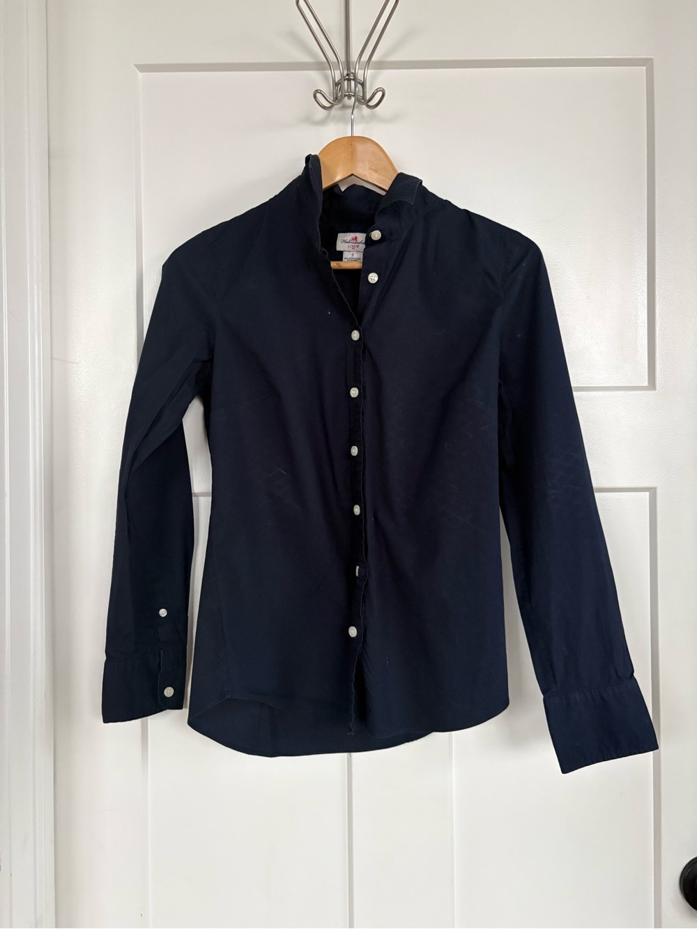 J. Crew Haberdashery Navy Blue Button Down Shirt Size Small